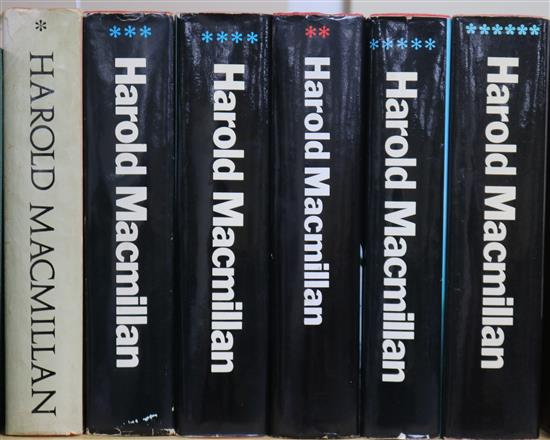 Macmillan, Harold - Winds of Change (1914-1939) and 5 other volumes, covering 1939-1963,